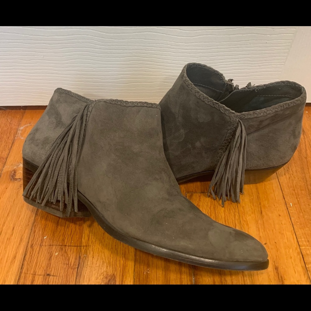 Sam Edelman gray suede booties, size 8-1/2 M